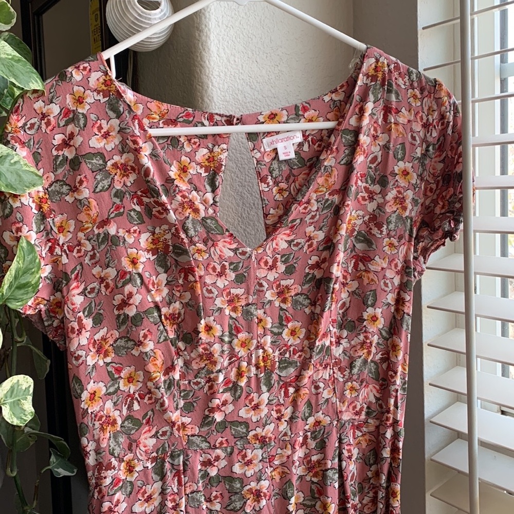 Pink floral romper Size S